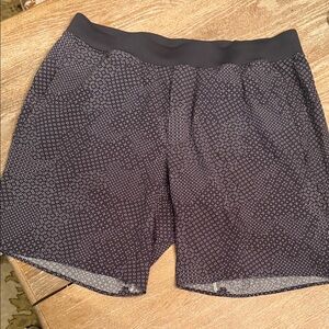 lululemon athletica Black Patterned Athletic Shorts